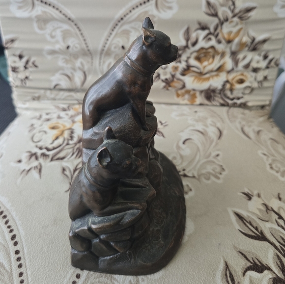 Antique Bronze Boston Terrier Bookends *READ DESCRIPTION* - Picture 11 of 14
